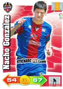 Sticker Nacho González - Liga BBVA 2010-2011. Adrenalyn XL n. 159 - Panini