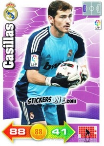 Sticker Casillas - Liga BBVA 2010-2011. Adrenalyn XL n. 163 - Panini