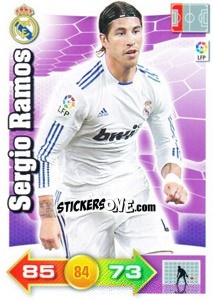 Sticker Sergio Ramos - Liga BBVA 2010-2011. Adrenalyn XL n. 164 - Panini