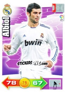 Sticker Albiol - Liga BBVA 2010-2011. Adrenalyn XL n. 167 - Panini