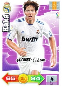 Sticker Kaká - Liga BBVA 2010-2011. Adrenalyn XL n. 174 - Panini