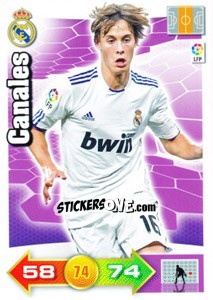 Sticker Canales - Liga BBVA 2010-2011. Adrenalyn XL n. 176 - Panini