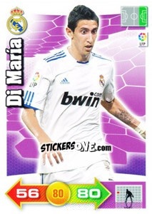Sticker Di María - Liga BBVA 2010-2011. Adrenalyn XL n. 177 - Panini