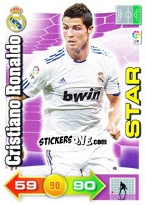 Sticker Cristiano Ronaldo - Liga BBVA 2010-2011. Adrenalyn XL n. 178 - Panini