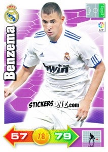 Sticker Benzema - Liga BBVA 2010-2011. Adrenalyn XL - Panini