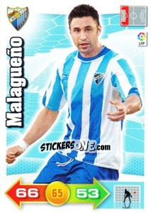 Sticker Malagueño - Liga BBVA 2010-2011. Adrenalyn XL n. 185 - Panini