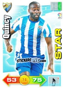 Sticker Quincy - Liga BBVA 2010-2011. Adrenalyn XL n. 198 - Panini