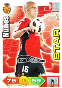 Sticker Nunes - Liga BBVA 2010-2011. Adrenalyn XL n. 204 - Panini