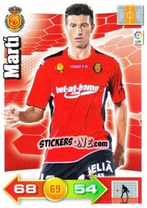 Sticker Martí - Liga BBVA 2010-2011. Adrenalyn XL n. 207 - Panini