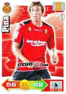 Sticker Pina - Liga BBVA 2010-2011. Adrenalyn XL n. 209 - Panini