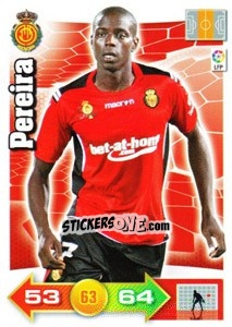Sticker Pereira - Liga BBVA 2010-2011. Adrenalyn XL n. 211 - Panini