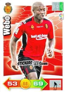 Sticker Webó - Liga BBVA 2010-2011. Adrenalyn XL n. 215 - Panini