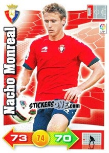 Sticker Nacho Monreal - Liga BBVA 2010-2011. Adrenalyn XL n. 224 - Panini
