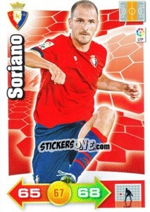 Sticker Soriano - Liga BBVA 2010-2011. Adrenalyn XL n. 228 - Panini
