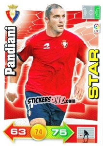 Sticker Pandiani - Liga BBVA 2010-2011. Adrenalyn XL n. 233 - Panini