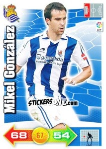 Sticker Mikel González - Liga BBVA 2010-2011. Adrenalyn XL n. 255 - Panini