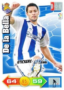 Sticker De la Bella - Liga BBVA 2010-2011. Adrenalyn XL - Panini