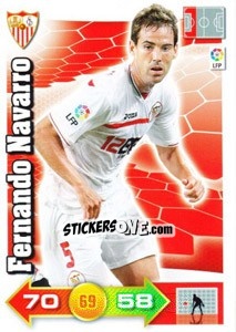 Sticker Fernando Navarro - Liga BBVA 2010-2011. Adrenalyn XL n. 277 - Panini