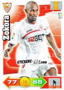 Cromo Zokora - Liga BBVA 2010-2011. Adrenalyn XL - Panini