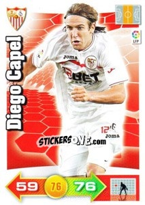 Sticker Diego Capel - Liga BBVA 2010-2011. Adrenalyn XL n. 284 - Panini