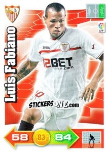 Sticker Luis Fabiano - Liga BBVA 2010-2011. Adrenalyn XL - Panini