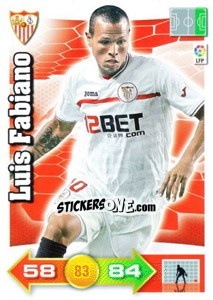 Sticker Luis Fabiano - Liga BBVA 2010-2011. Adrenalyn XL n. 285 - Panini
