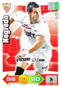 Sticker Negredo - Liga BBVA 2010-2011. Adrenalyn XL - Panini