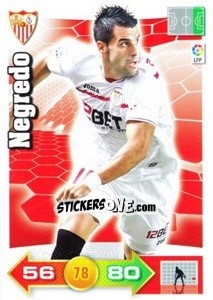 Sticker Negredo - Liga BBVA 2010-2011. Adrenalyn XL n. 288 - Panini