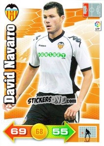 Sticker David Navarro - Liga BBVA 2010-2011. Adrenalyn XL n. 311 - Panini