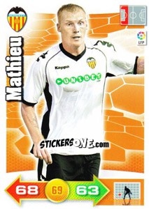 Sticker Jérémy Mathieu - Liga BBVA 2010-2011. Adrenalyn XL n. 313 - Panini