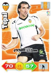 Sticker Topal - Liga BBVA 2010-2011. Adrenalyn XL n. 315 - Panini