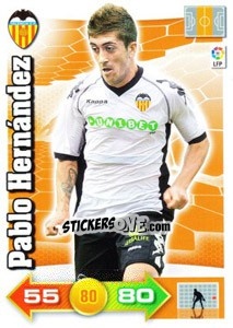 Sticker Pablo Hernández - Liga BBVA 2010-2011. Adrenalyn XL n. 319 - Panini