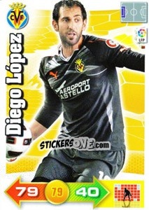 Cromo Diego López - Liga BBVA 2010-2011. Adrenalyn XL n. 325 - Panini
