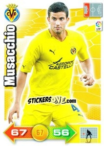 Cromo Musacchio - Liga BBVA 2010-2011. Adrenalyn XL - Panini