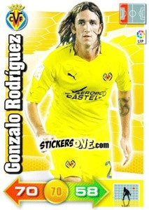 Sticker Gonzalo Rodríguez - Liga BBVA 2010-2011. Adrenalyn XL n. 328 - Panini