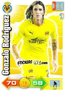 Cromo Gonzalo Rodríguez - Liga BBVA 2010-2011. Adrenalyn XL - Panini