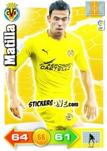 Sticker Matilla - Liga BBVA 2010-2011. Adrenalyn XL n. 334 - Panini