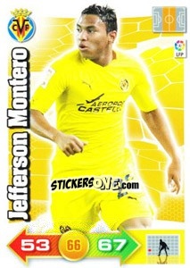 Sticker Jefferson Montero - Liga BBVA 2010-2011. Adrenalyn XL n. 338 - Panini