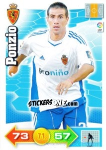 Sticker Ponzio - Liga BBVA 2010-2011. Adrenalyn XL - Panini