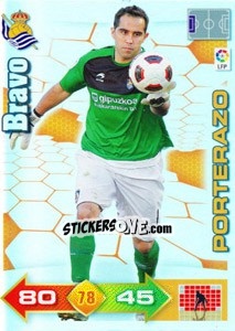 Cromo Claudio Bravo - Liga BBVA 2010-2011. Adrenalyn XL - Panini