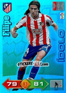 Sticker Filipe Luis - Liga BBVA 2010-2011. Adrenalyn XL - Panini