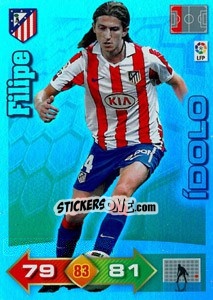 Sticker Filipe Luis - Liga BBVA 2010-2011. Adrenalyn XL n. 374 - Panini