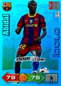 Sticker Abidal - Liga BBVA 2010-2011. Adrenalyn XL n. 376 - Panini