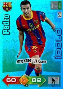 Sticker Pedro Rodríguez - Liga BBVA 2010-2011. Adrenalyn XL n. 377 - Panini