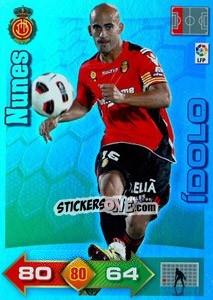 Sticker Nunes - Liga BBVA 2010-2011. Adrenalyn XL n. 392 - Panini