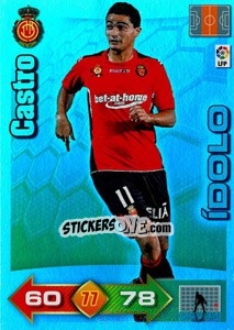 Sticker Castro - Liga BBVA 2010-2011. Adrenalyn XL n. 393 - Panini