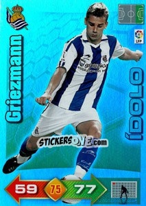 Sticker Griezmann - Liga BBVA 2010-2011. Adrenalyn XL n. 399 - Panini