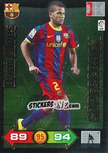 Sticker Dani Alves - Liga BBVA 2010-2011. Adrenalyn XL n. 413 - Panini
