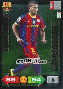 Cromo Dani Alves - Liga BBVA 2010-2011. Adrenalyn XL - Panini