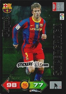 Sticker Piqué - Liga BBVA 2010-2011. Adrenalyn XL n. 414 - Panini